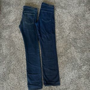 2 pairs of AG The Harper essential straight jeans size 28R
